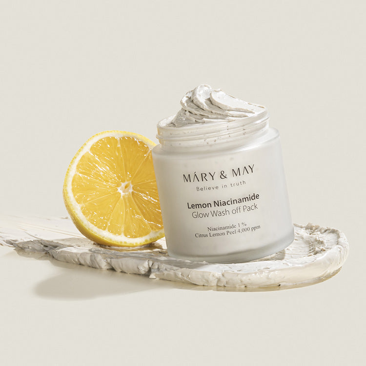 MARY & MAY | Lemon Niacinamide Glow Wash Off Mask Pack