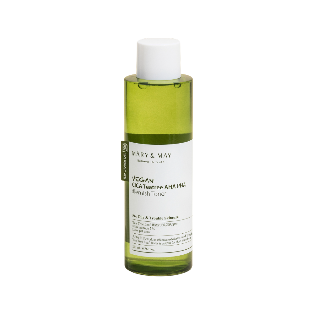 MARY & MAY | Vegan Cica Teatree AHA PHA Blemish Toner