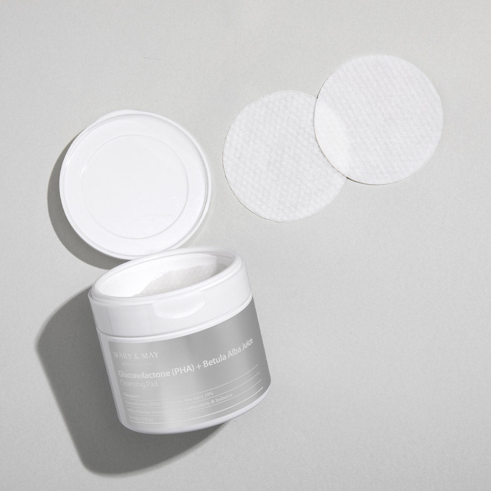 Mary & May | Gluconolactone (PHA)+Betula Alba Juice Cleansing Pad