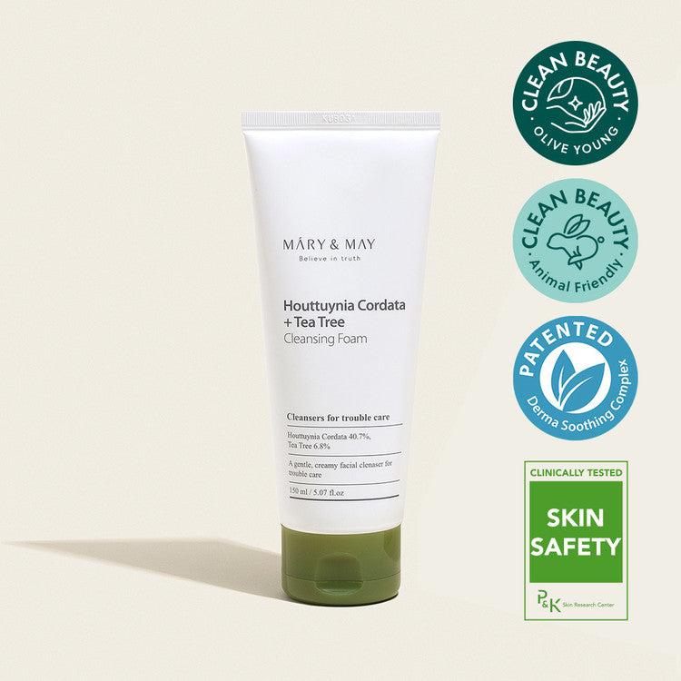 MARY & MAY | Houttuynia Cordata + Tea Tree Cleansing Foam