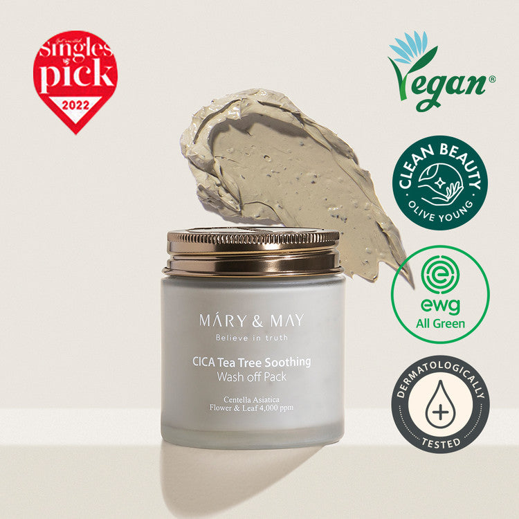 MARY & MAY | Cica Tea Tree Soothing Wash Off Mask Pack