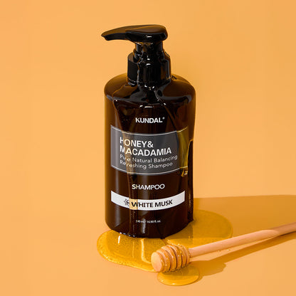 Kundal | Honey &amp; Macadamia Pure Natural Balancing Refreshing Shampoo - 3 mirisa