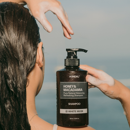 Kundal | Honey &amp; Macadamia Pure Natural Balancing Refreshing Shampoo - 3 mirisa
