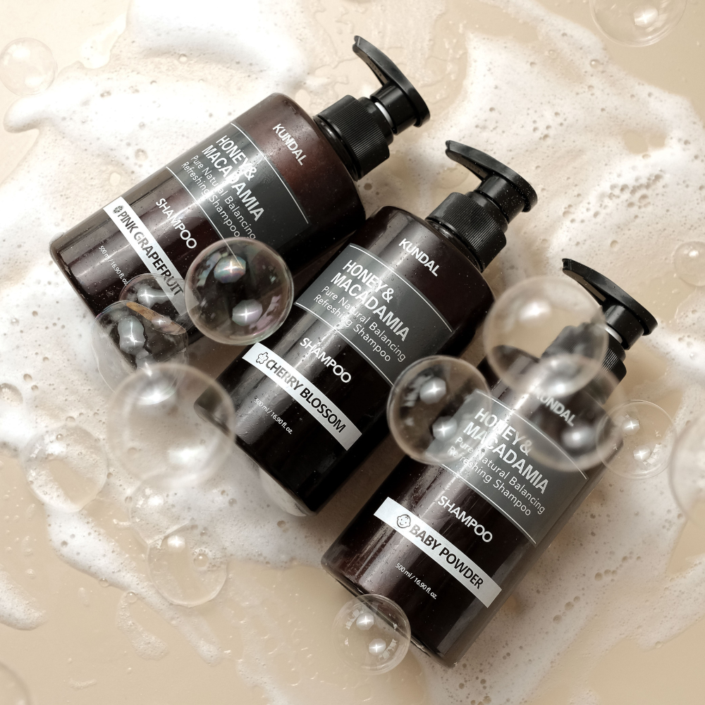 Kundal | Honey &amp; Macadamia Pure Natural Balancing Refreshing Shampoo - 3 mirisa