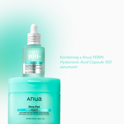 Anua | PDRN 100 Hyaluronic Acid Glow Pad