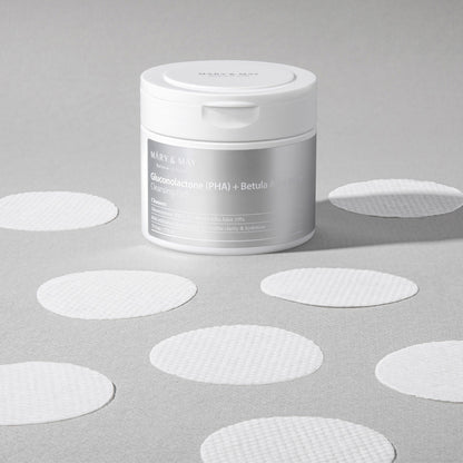 Mary &amp; May | Gluconolactone (PHA)+Betula Alba Juice Cleansing Pad